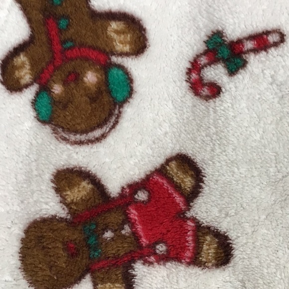 Simple Pleasures Cozy Fuzzy Fleece Gingerbread Fleece PJ Bottoms Medium - Picture 3 of 10